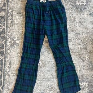 Plaid Men's Pjs in Blue and Green